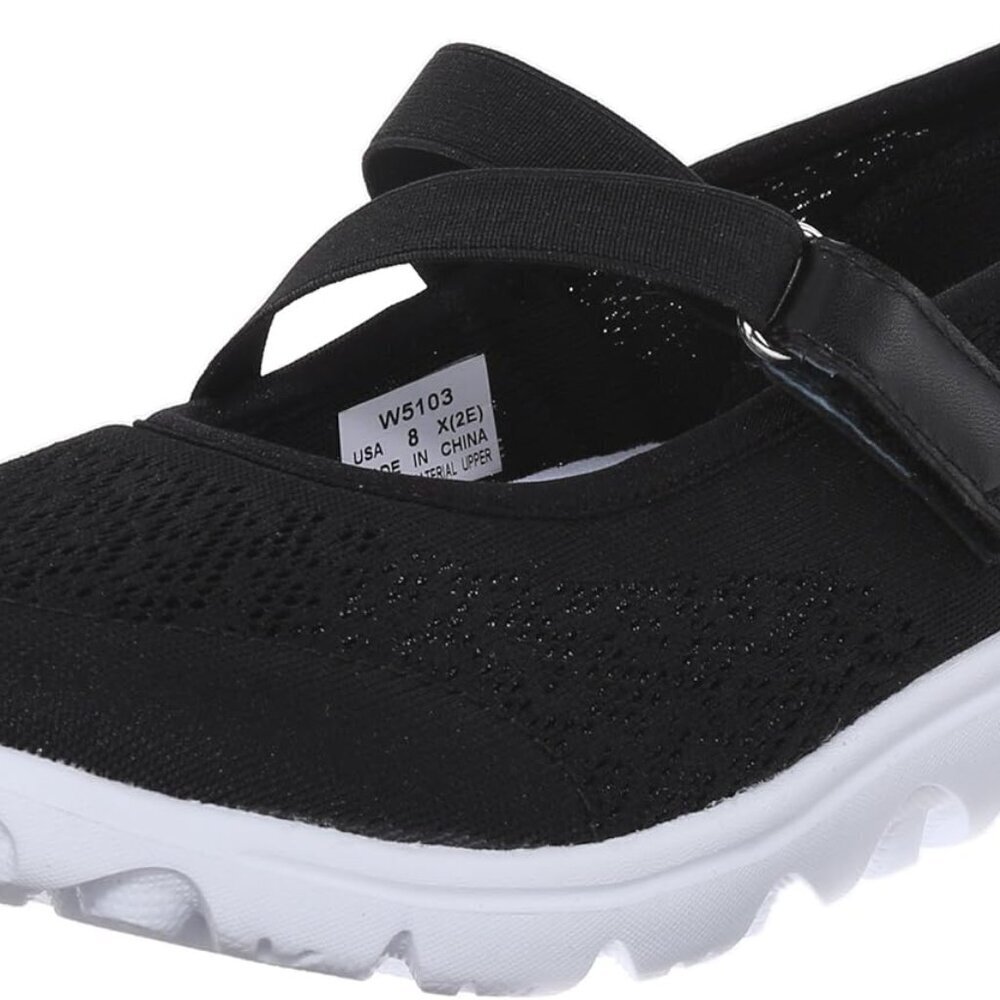 Women's Mesh TravelActiv Mary Jane Flats Size 10 Wide Breathable Comfortable
